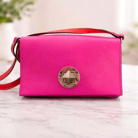 kate spade Handbags - Kate Spade New York Pink Leather Turnlock Flap Crossbody Bag